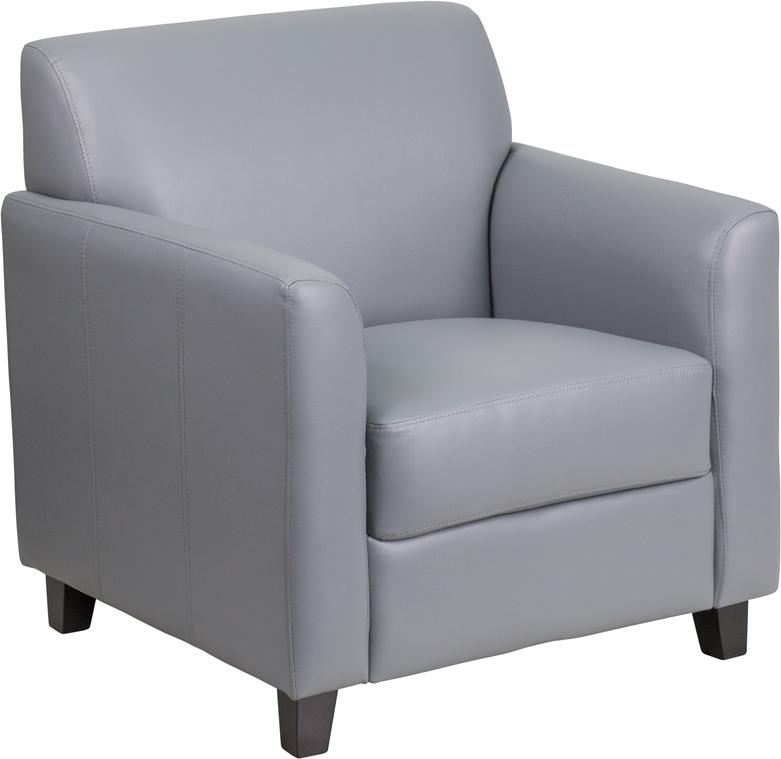 Flash Furniture HERCULES Diplomat Series Gray Leather Chair – BT-827-1-GY-GG Supply