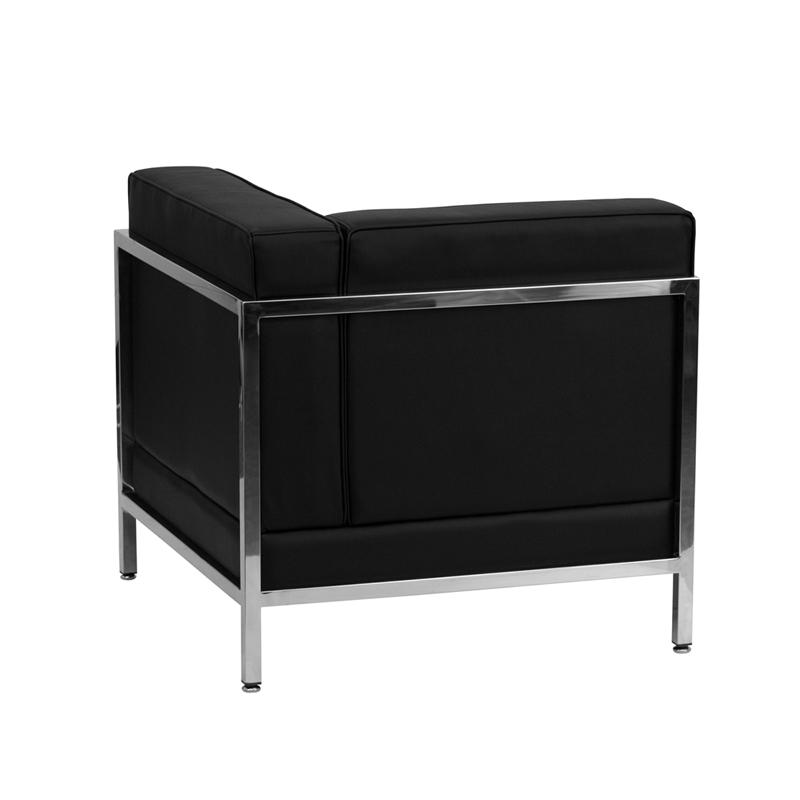 Flash Furniture HERCULES Imagination Series Contemporary Black Leather Right Corner Chair with Encasing Frame – ZB-IMAG-RIGHT-CORNER-GG Online Hot Sale