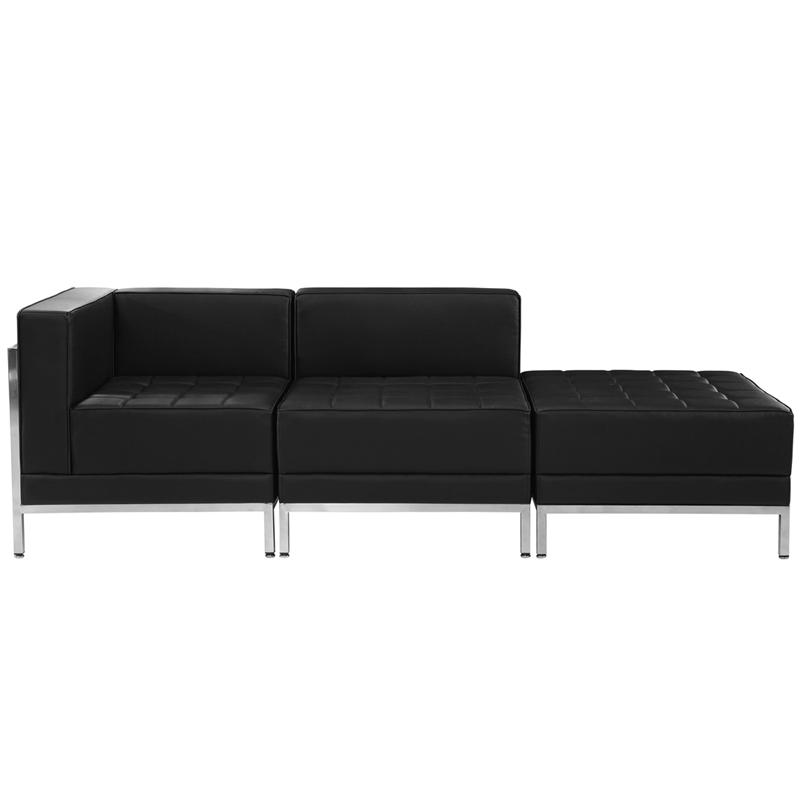 Flash Furniture HERCULES Imagination Series Black Leather 3 Piece Chair & Ottoman Set – ZB-IMAG-SET6-GG Fashion