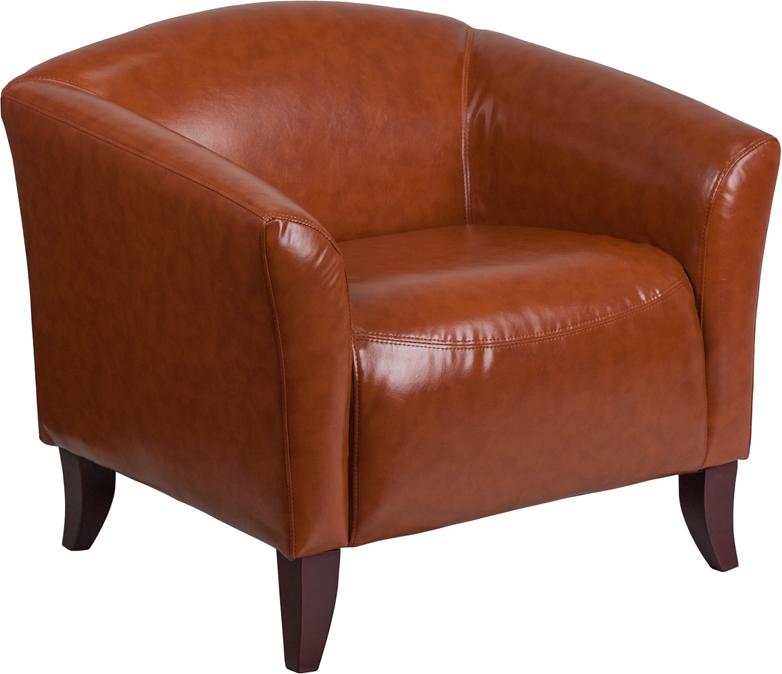 Flash Furniture HERCULES Imperial Series Cognac Leather Chair – 111-1-CG-GG Discount