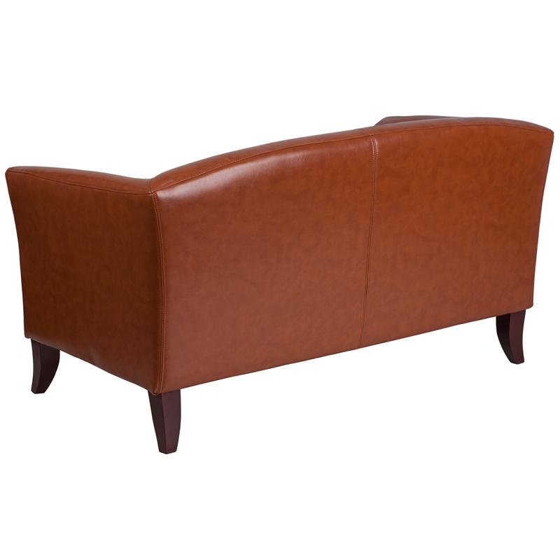 Flash Furniture HERCULES Imperial Series Cognac Leather Loveseat – 111-2-CG-GG Online Hot Sale