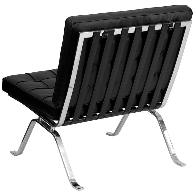 Flash Furniture HERCULES Flash Series Black Leather Lounge Chair with Curved Legs – ZB-FLASH-801-CHAIR-BK-GG on Sale