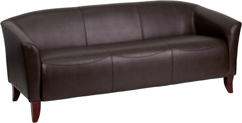 Flash Furniture HERCULES Imperial Series Brown Leather Sofa – 111-3-BN-GG Fashion