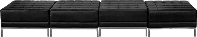 Flash Furniture HERCULES Imagination Series Black Leather Four Seat Bench – ZB-IMAG-OTTO-4-GG Sale