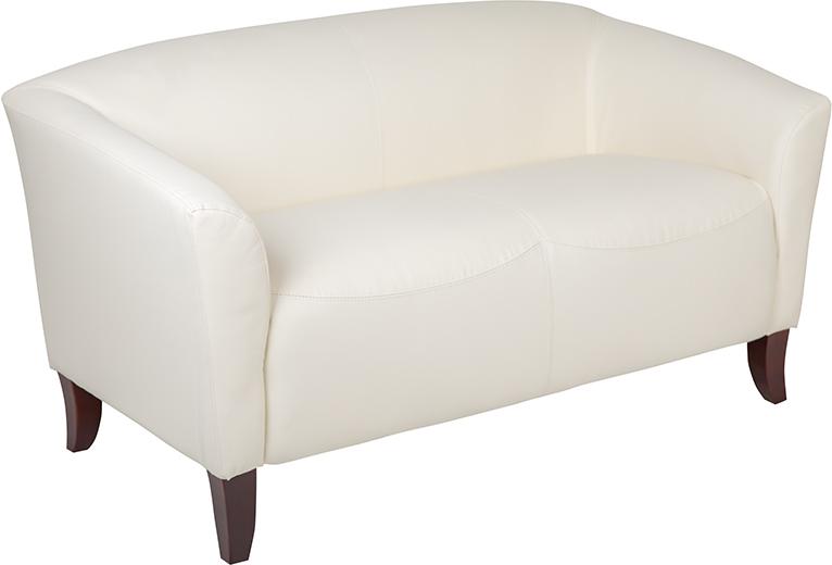 Flash Furniture HERCULES Imperial Series White Leather Loveseat – 111-2-WH-GG Online now