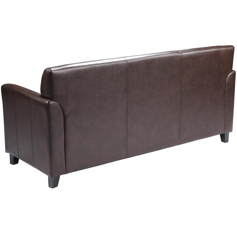 Flash Furniture HERCULES Diplomat Series Brown Leather Sofa – BT-827-3-BN-GG Online Hot Sale