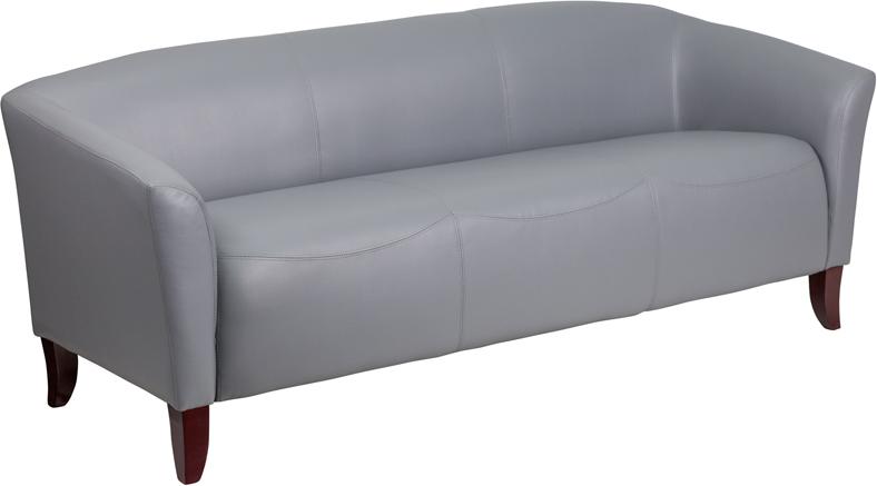 Flash Furniture HERCULES Imperial Series Gray Leather Sofa – 111-3-GY-GG Online Sale