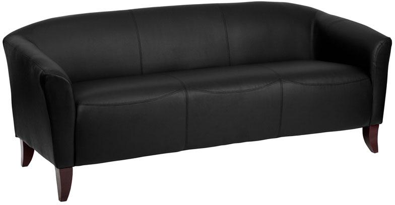 Flash Furniture HERCULES Imperial Series Black Leather Sofa – 111-3-BK-GG Online Hot Sale