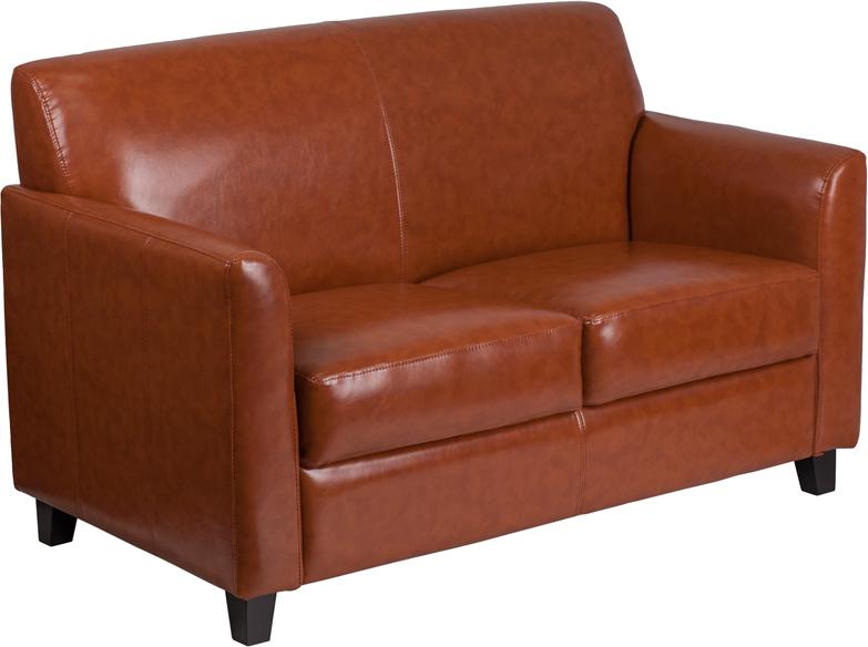Flash Furniture HERCULES Diplomat Series Cognac Leather Loveseat – BT-827-2-CG-GG Discount