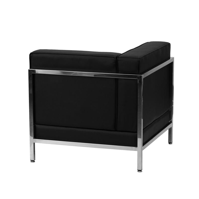 Flash Furniture HERCULES Imagination Series Contemporary Black Leather Left Corner Chair with Encasing Frame – ZB-IMAG-LEFT-CORNER-GG Online Sale