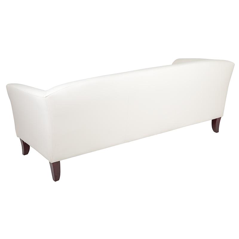 Flash Furniture HERCULES Imperial Series White Leather Sofa – 111-3-WH-GG on Sale