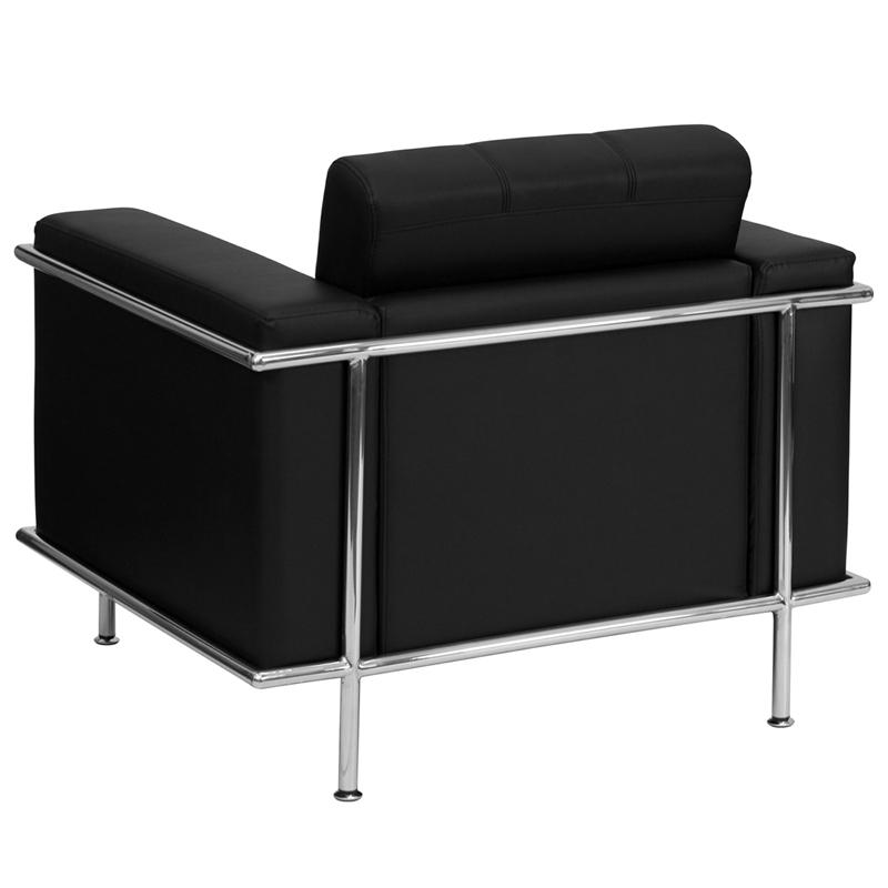 Flash Furniture HERCULES Lesley Series Contemporary Black Leather Chair with Encasing Frame – ZB-LESLEY-8090-CHAIR-BK-GG Supply