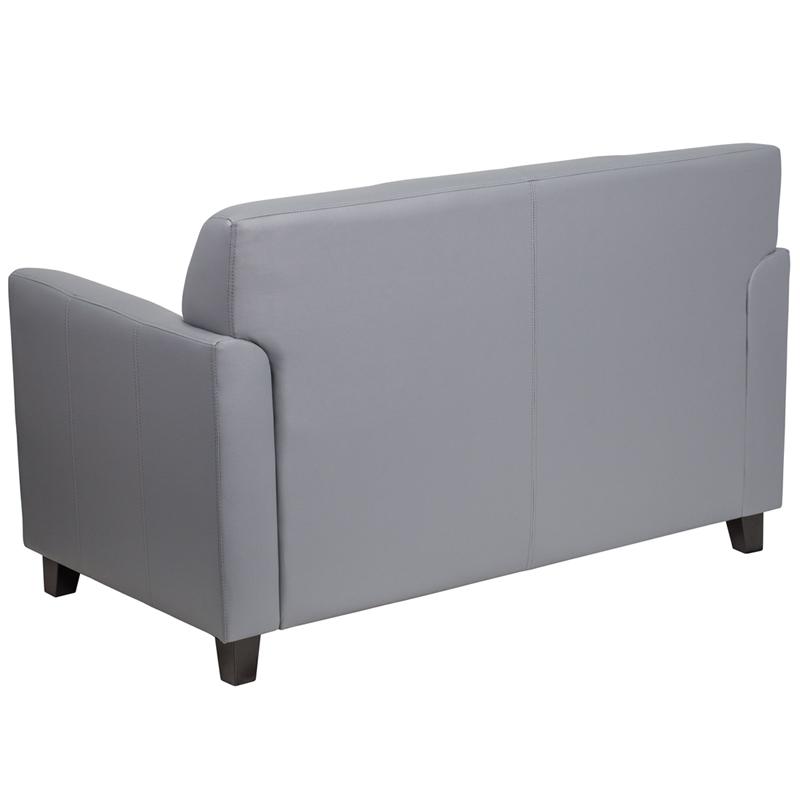 Flash Furniture HERCULES Diplomat Series Gray Leather Loveseat – BT-827-2-GY-GG on Sale