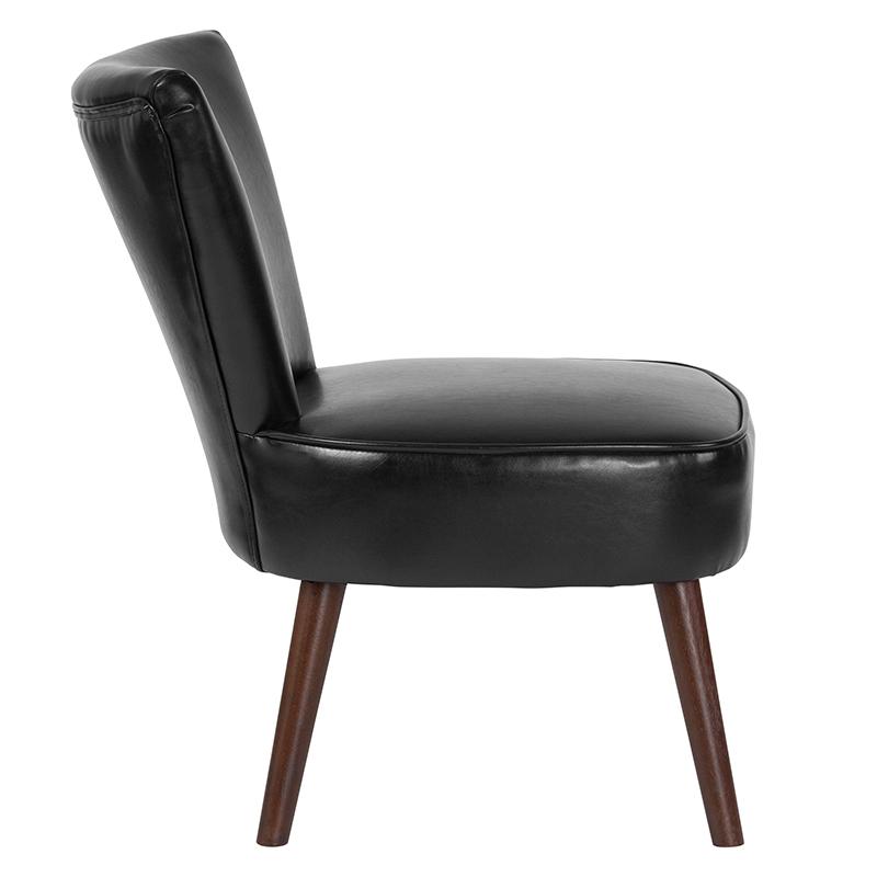 Flash Furniture HERCULES Holloway Series Black Leather Retro Chair – QY-A02-BK-GG on Sale