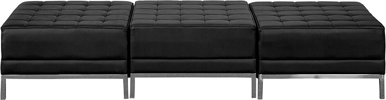Flash Furniture HERCULES Imagination Series Black Leather Three Seat Bench – ZB-IMAG-OTTO-3-GG Online Hot Sale