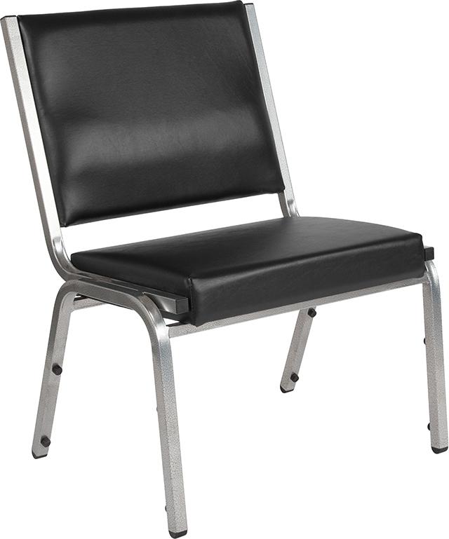 Flash Furniture HERCULES Series 1500 lb. Rated Black Antimicrobial Vinyl Bariatric Chair with Silver Vein Frame – XU-DG-60442-660-1-BV-GG Sale