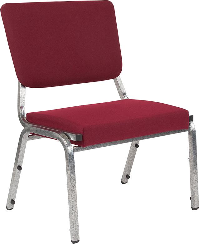 Flash Furniture HERCULES Series 1500 lb. Rated Burgundy Antimicrobial Fabric Bariatric Chair with 3/4 Panel Back and Silver Vein Frame – XU-DG-60442-660-2-BY-GG Online Hot Sale