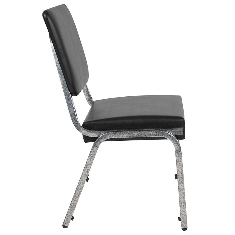 Flash Furniture HERCULES Series 1500 lb. Rated Black Antimicrobial Vinyl Bariatric Chair with 3/4 Panel Back and Silver Vein Frame – XU-DG-60442-660-2-BV-GG Online