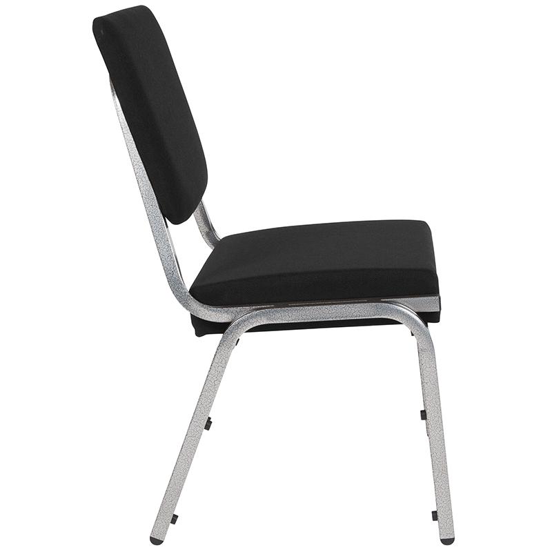 Flash Furniture HERCULES Series 1500 lb. Rated Black Antimicrobial Fabric Bariatric Chair with 3/4 Panel Back and Silver Vein Frame – XU-DG-60442-660-2-BK-GG Supply