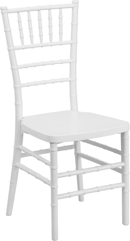 Flash Furniture HERCULES PREMIUM Series White Resin Stacking Chiavari Chair – LE-WHITE-GG Supply