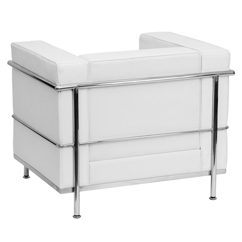 Flash Furniture HERCULES Regal Series Contemporary Melrose White Leather Chair with Encasing Frame – ZB-REGAL-810-1-CHAIR-WH-GG Supply