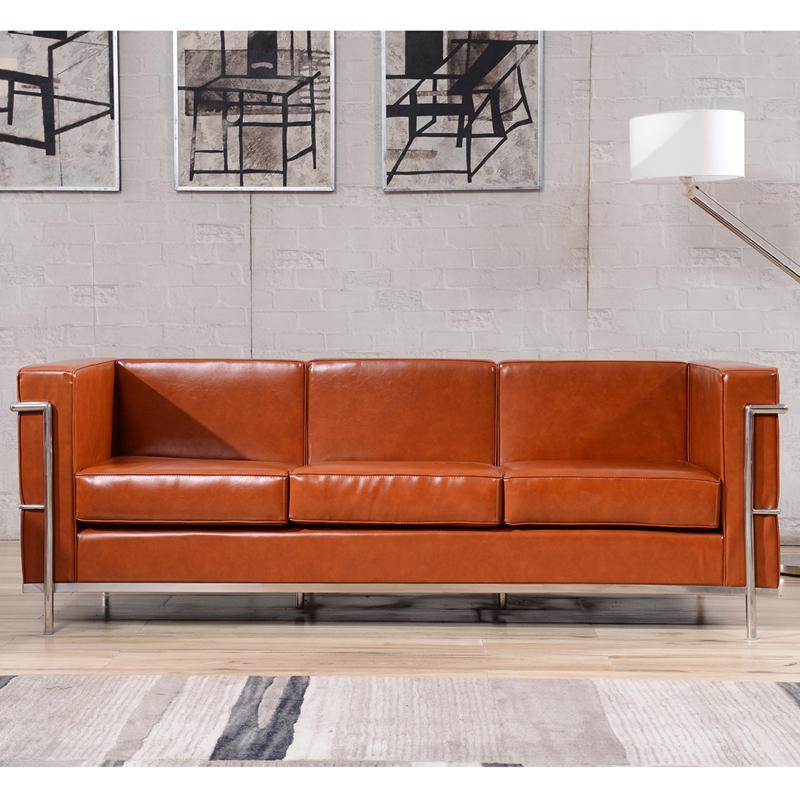Flash Furniture HERCULES Regal Series Contemporary Cognac Leather Sofa with Encasing Frame – ZB-REGAL-810-3-SOFA-COG-GG Online