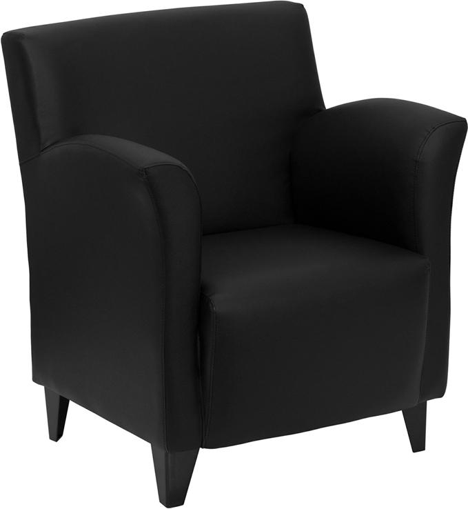 Flash Furniture HERCULES Roman Series Black Leather Lounge Chair – ZB-ROMAN-BLACK-GG Discount