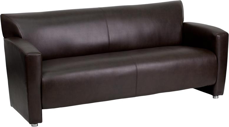 Flash Furniture HERCULES Majesty Series Brown Leather Sofa – 222-3-BN-GG Supply