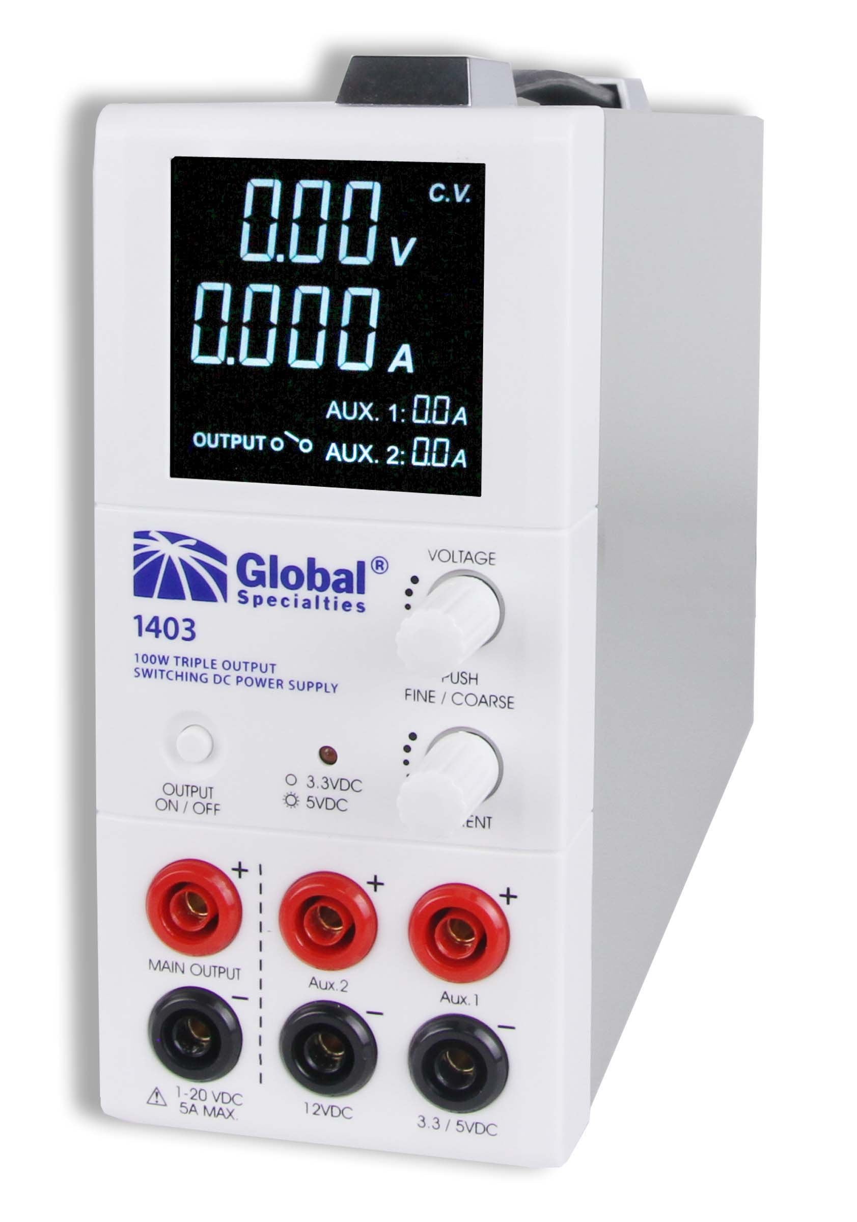 1403: Triple Output Switching DC Power Supply: 1-20 V, 0-5 A & 3.3/5 V, 2 A & 12 V, 1 A Sale