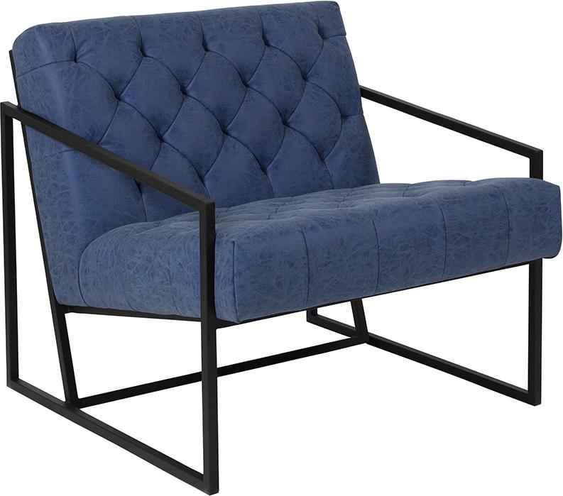 Flash Furniture HERCULES Madison Series Retro Blue Leather Tufted Lounge Chair – ZB-8522-BL-GG Sale