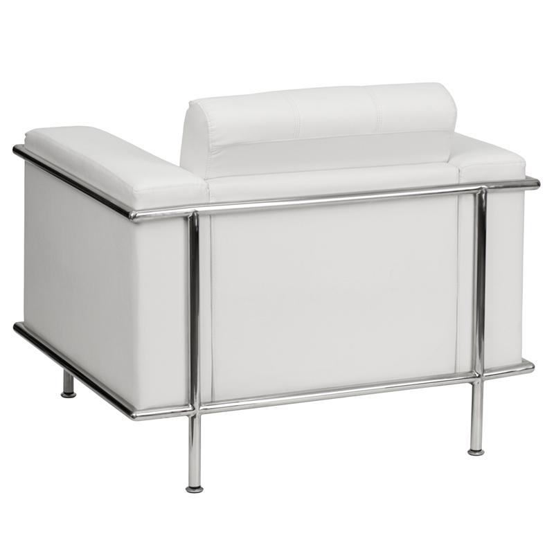 Flash Furniture HERCULES Lesley Series Contemporary Melrose White Leather Chair with Encasing Frame – ZB-LESLEY-8090-CHAIR-WH-GG Online now