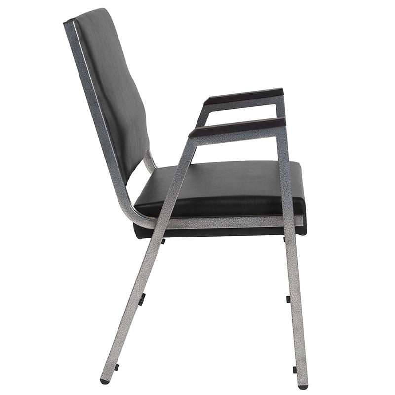 Flash Furniture HERCULES Series 1500 lb. Rated Black Antimicrobial Vinyl Bariatric Arm Chair with Silver Vein Frame – XU-DG-60443-670-1-BK-VY-GG Online Hot Sale