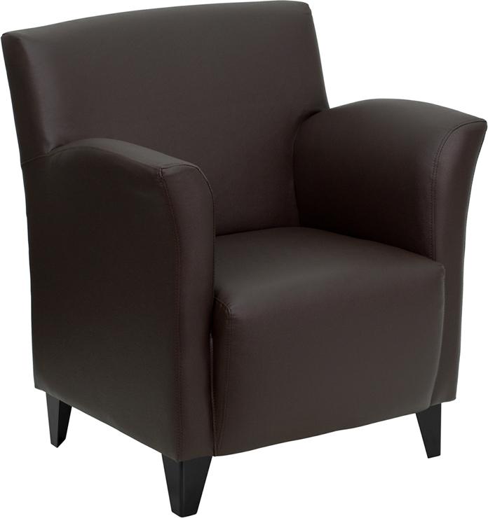 Flash Furniture HERCULES Roman Series Brown Leather Lounge Chair – ZB-ROMAN-BROWN-GG Fashion