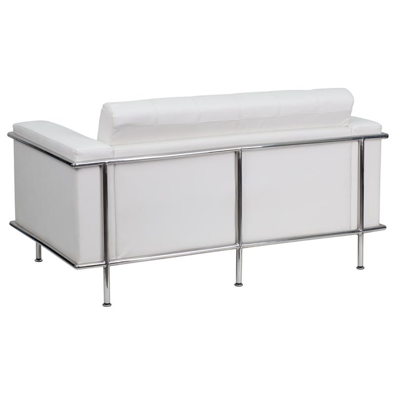 Flash Furniture HERCULES Lesley Series Contemporary Melrose White Leather Loveseat with Encasing Frame – ZB-LESLEY-8090-LS-WH-GG Discount