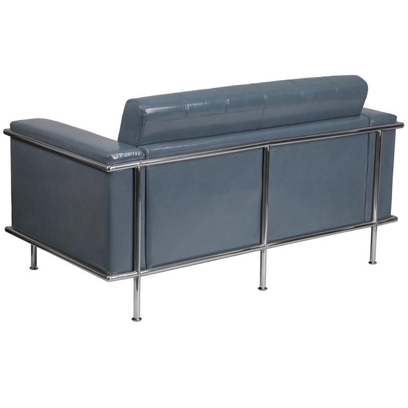 Flash Furniture HERCULES Lesley Series Contemporary Gray Leather Loveseat with Encasing Frame – ZB-LESLEY-8090-LS-GY-GG Fashion