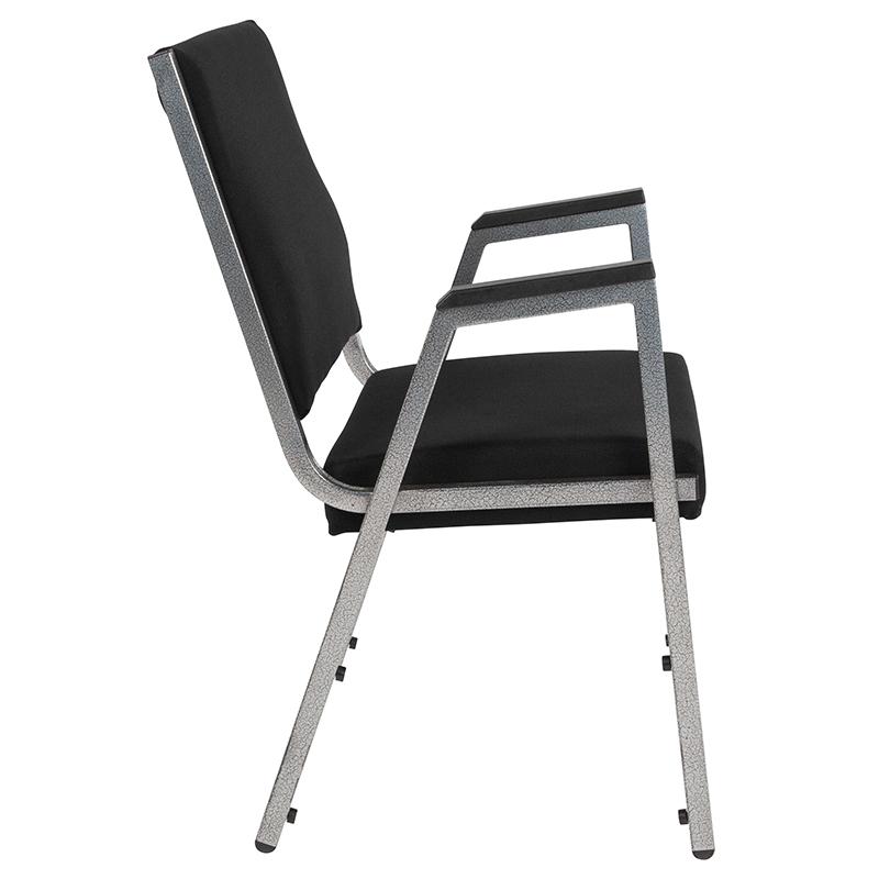 Flash Furniture HERCULES Series 1500 lb. Rated Black Antimicrobial Fabric Bariatric Arm Chair with Silver Vein Frame – XU-DG-60443-670-1-BK-GG Online Sale