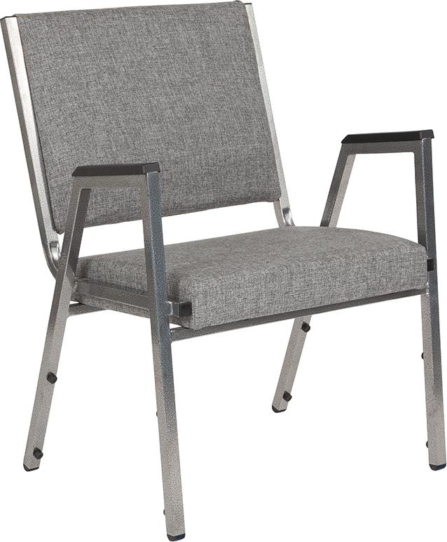 Flash Furniture HERCULES Series 1500 lb. Rated Gray Antimicrobial Fabric Bariatric Arm Chair with Silver Vein Frame – XU-DG-60443-670-1-GY-GG Online Sale
