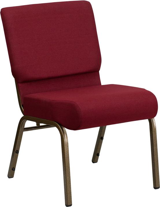 Flash Furniture HERCULES Series 21”W Stacking Church Chair in Burgundy Fabric – Gold Vein Frame – FD-CH0221-4-GV-3169-GG Online