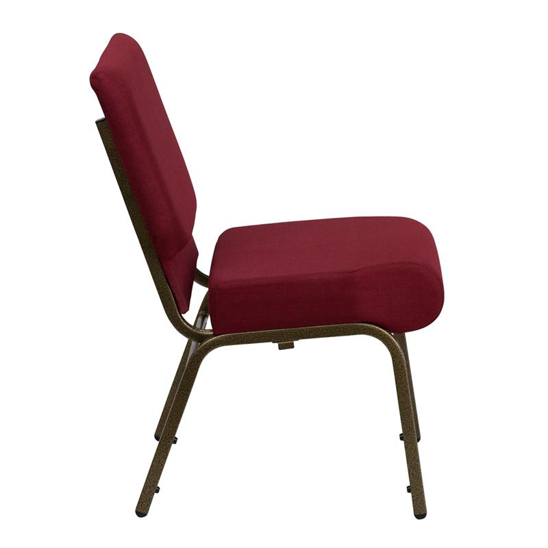 Flash Furniture HERCULES Series 21”W Stacking Church Chair in Burgundy Fabric – Gold Vein Frame – FD-CH0221-4-GV-3169-GG Online