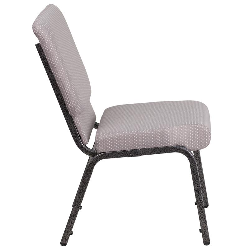 Flash Furniture HERCULES Series 18.5”W Stacking Church Chair in Gray Dot Fabric – Silver Vein Frame – FD-CH02185-SV-GYDOT-GG Sale