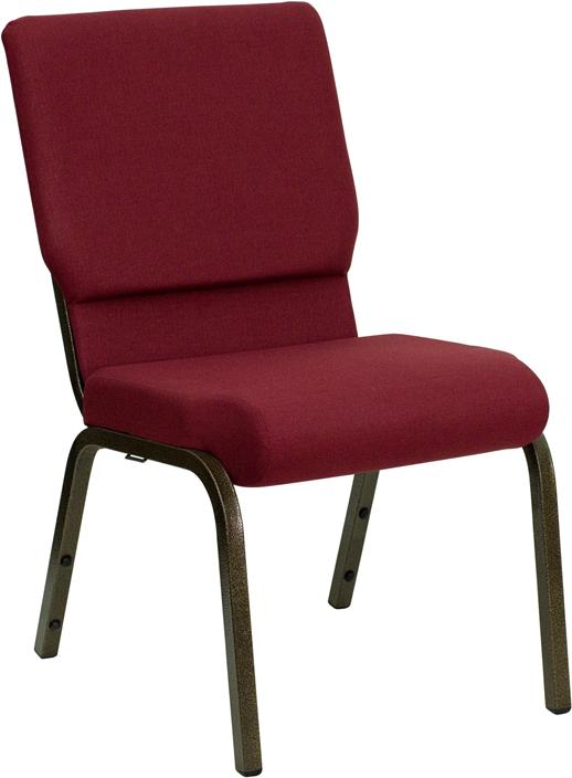 Flash Furniture HERCULES Series 18.5”W Stacking Church Chair in Burgundy Fabric – Gold Vein Frame – XU-CH-60096-BY-GG Online Hot Sale