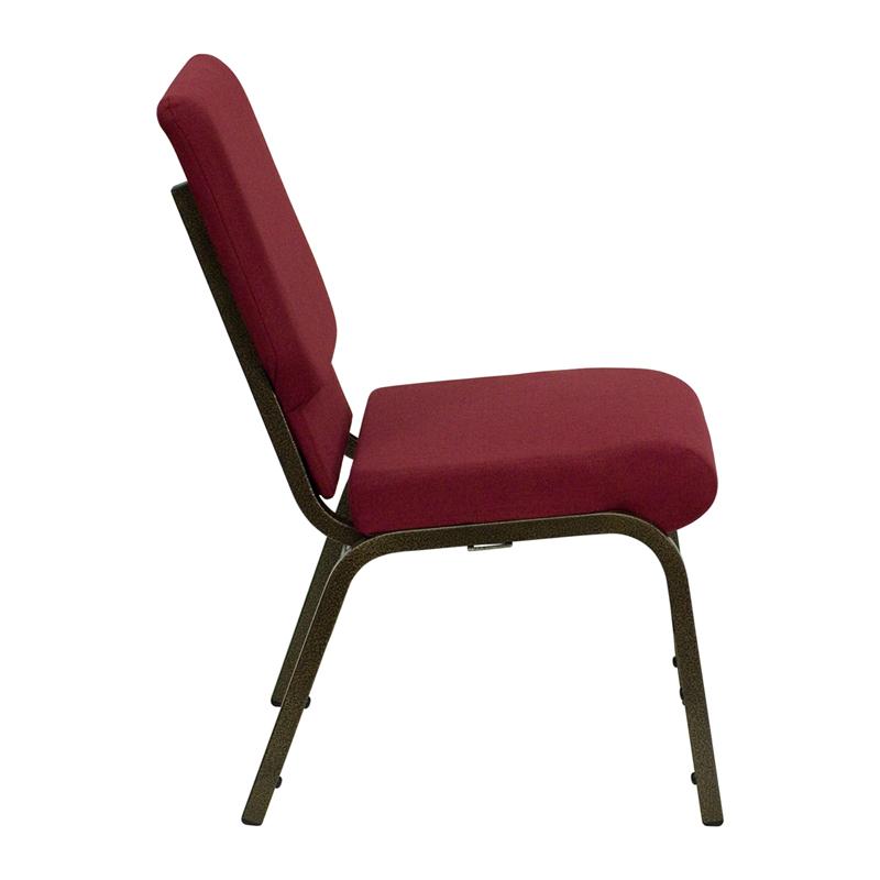 Flash Furniture HERCULES Series 18.5”W Stacking Church Chair in Burgundy Fabric – Gold Vein Frame – XU-CH-60096-BY-GG Online Hot Sale