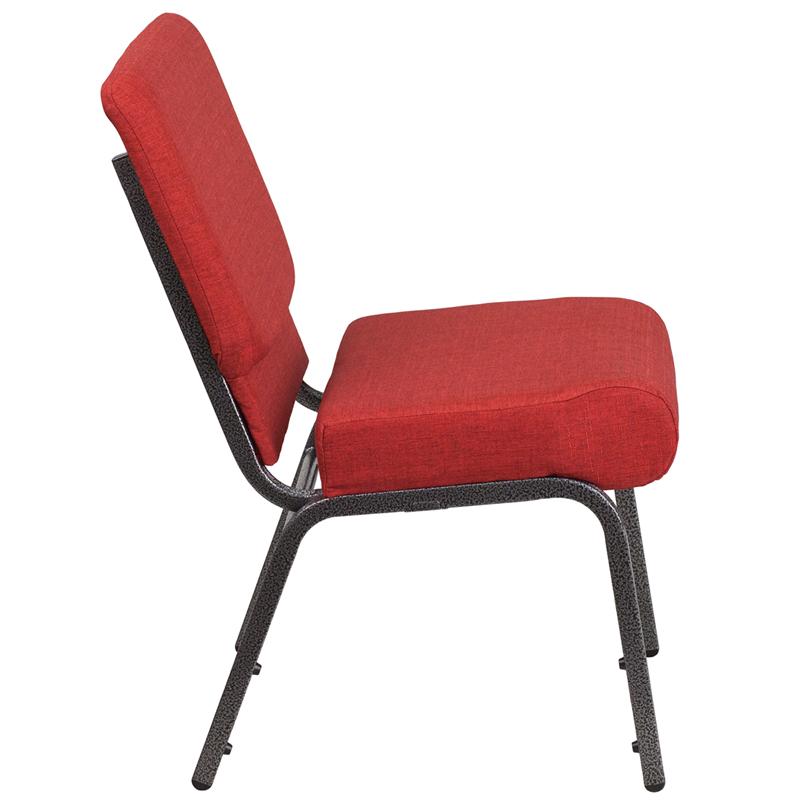 Flash Furniture HERCULES Series 21”W Stacking Church Chair in Crimson Fabric – Silver Vein Frame – FD-CH0221-4-SV-RED-GG Hot on Sale