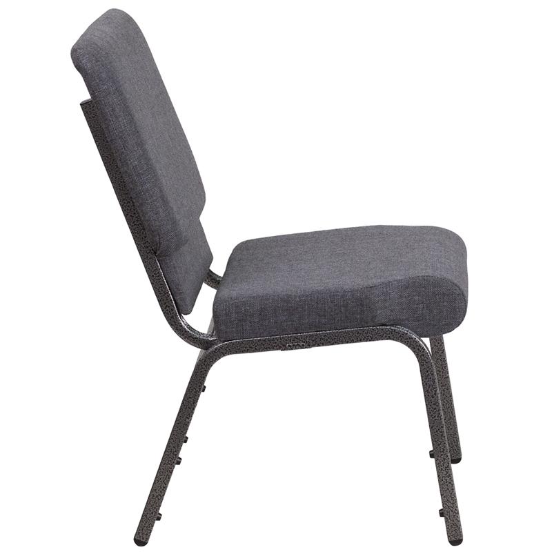 Flash Furniture HERCULES Series 18.5”W Stacking Church Chair in Dark Gray Fabric – Silver Vein Frame – FD-CH02185-SV-DKGY-GG Hot on Sale