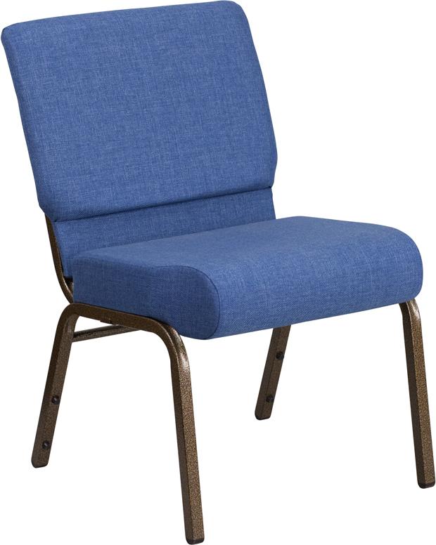 Flash Furniture HERCULES Series 21”W Stacking Church Chair in Blue Fabric – Gold Vein Frame – FD-CH0221-4-GV-BLUE-GG Online Sale