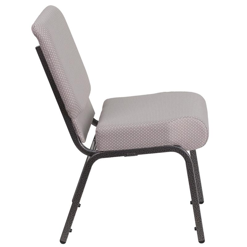 Flash Furniture HERCULES Series 21”W Church Chair in Gray Dot Fabric – Silver Vein Frame – FD-CH0221-4-SV-GYDOT-GG Online