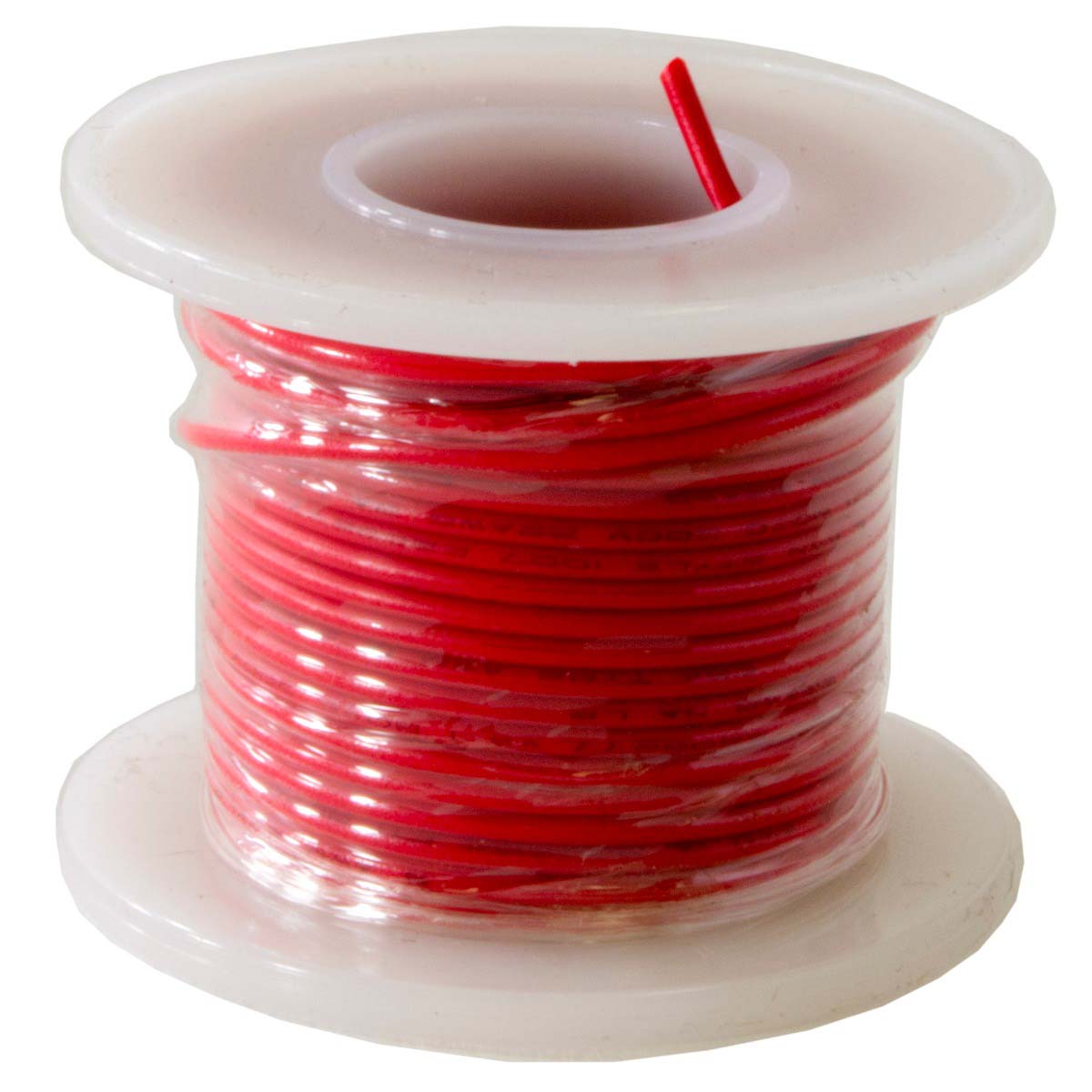 24 Gauge Stranded Hookup Wire (Red, 1000 Feet), 300 Volts Supply