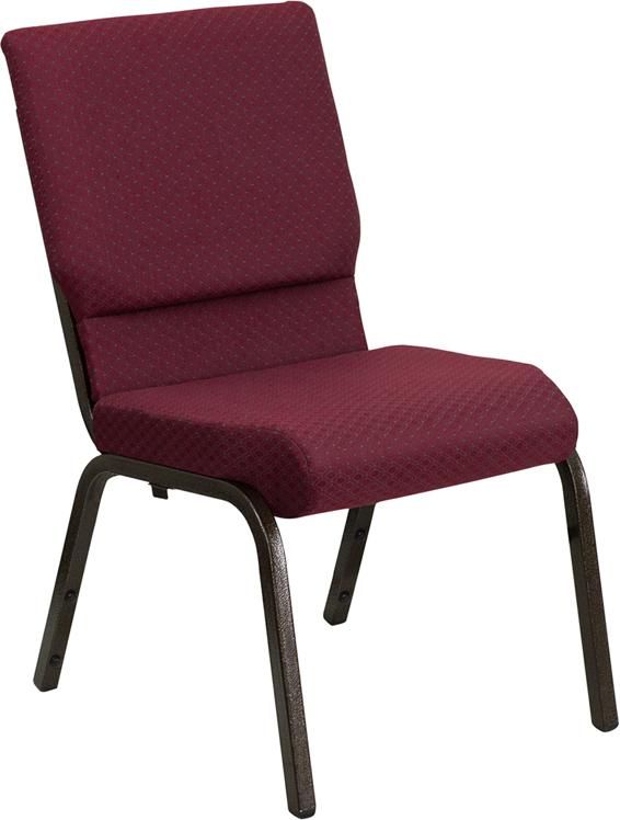 Flash Furniture HERCULES Series 18.5”W Stacking Church Chair in Burgundy Patterned Fabric – Gold Vein Frame – XU-CH-60096-BYXY56-GG Discount
