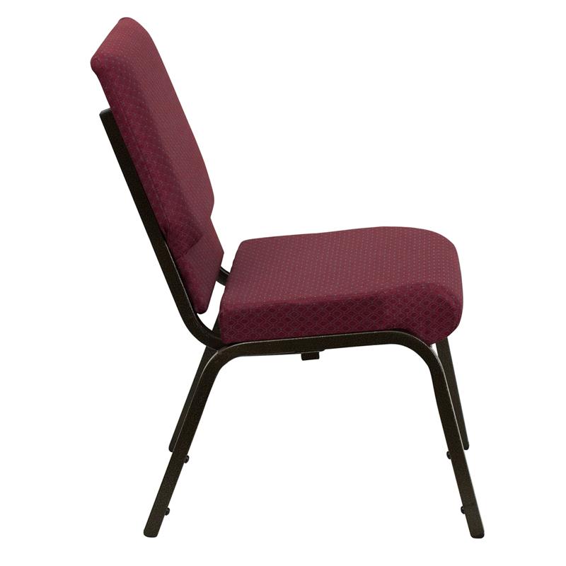 Flash Furniture HERCULES Series 18.5”W Stacking Church Chair in Burgundy Patterned Fabric – Gold Vein Frame – XU-CH-60096-BYXY56-GG Discount