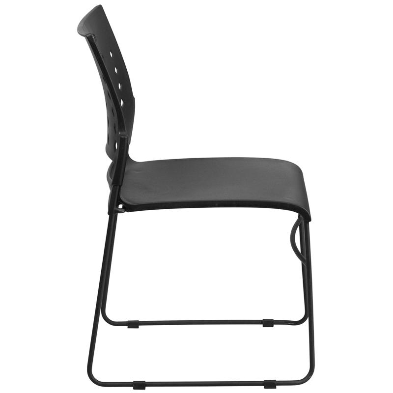 Flash Furniture HERCULES Series 881 lb. Capacity Black Sled Base Stack Chair with Air-Vent Back – RUT-2-BK-GG on Sale